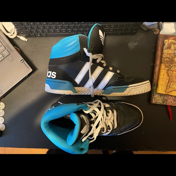 Adidas Mens size 12 retro vintage classic leather fashion Hightop sneakers - Picture 4 of 7